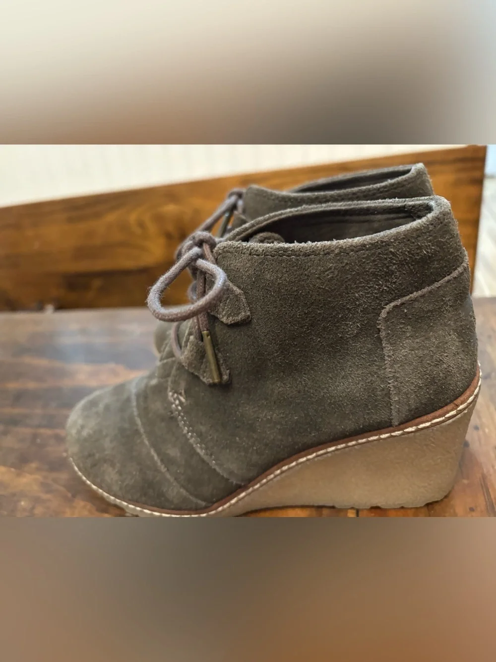 Tom’s desert wedge bootie ankle boot 5